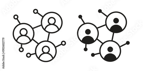 Business Connections icon and symbol. Vector illustration.eps