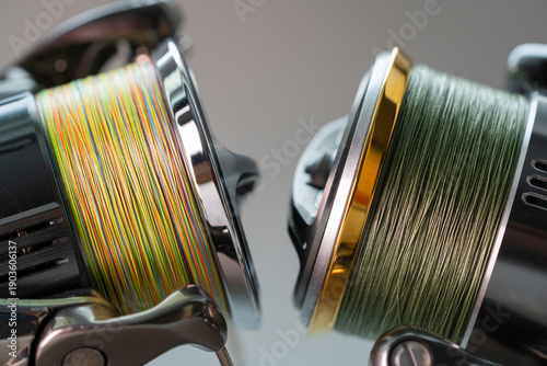 Fotografie Spinning Reels for Fishing Predatory and Freshwater Fish