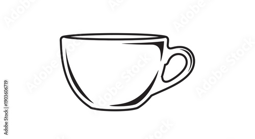 A white coffee cup isolated on a white background