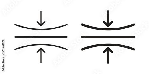 Elasticity icon and symbol. Vector illustration.eps