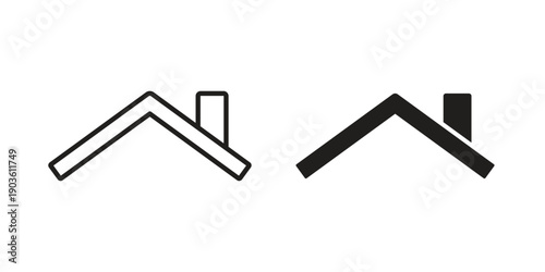 Home roof icon and symbol. Vector illustration.eps