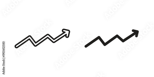 Increased arrow icon and symbol. Vector illustration.eps