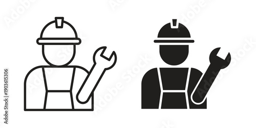 Mechanic icon and symbol. Vector illustration.eps