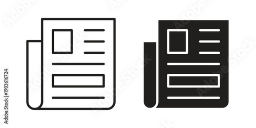 Newspaper icon and symbol. Vector illustration.eps