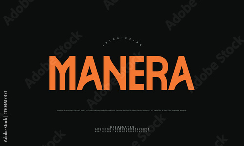 Versatile and geometric sans-serif font, Manera, suitable for minimalist web design and corporate identity.