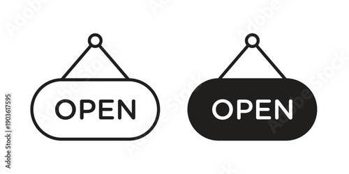 Open icon and symbol. Vector illustration.eps