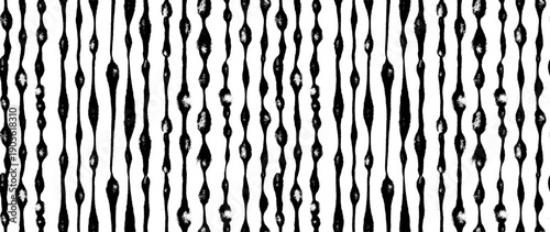 Blurred watercolor stripe seamless pattern. the stripes are painted with spray paint. Black and white vertical wavy lines. Vector illustration. Graffiti, watercolor striped seamless pattern.