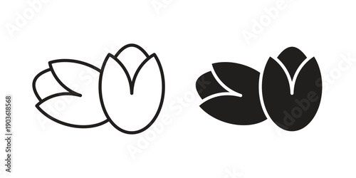 Pistachio icon and symbol. Vector illustration.eps