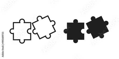 Puzzle icon and symbol. Vector illustration.eps