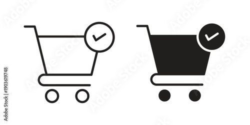 Purchase order icon and symbol. Vector illustration.eps