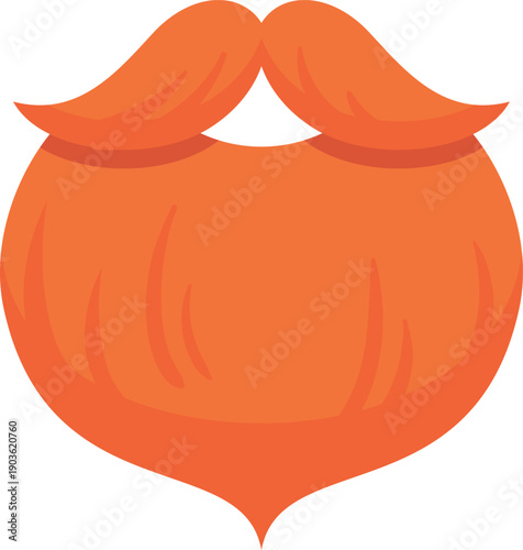 St. Patrick beard icon. Funny irish style fashion