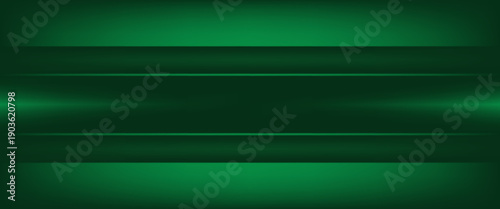 Dark green studio room. Limbo abstract background. 3d backdrop for product presentation. Minimal wall scene. Showcase, promotion display. Vector stage mockup illustration