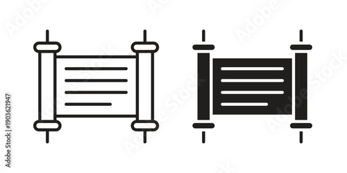 Scrolls icon and symbol. Vector illustration.eps