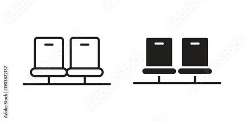 Seats icon and symbol. Vector illustration.eps