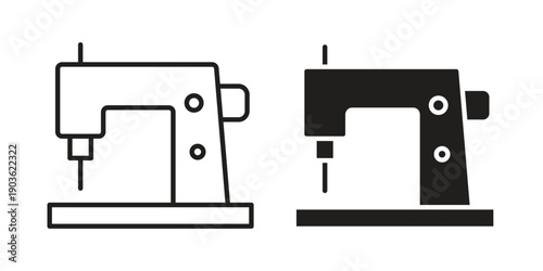 sewing machine icon and symbol. Vector illustration.eps