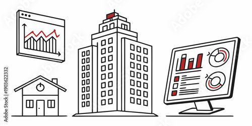 Illustration of business growth and property investment opportunities