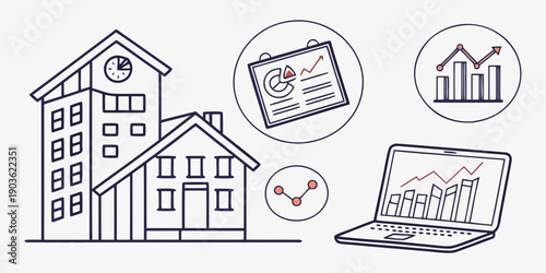 Illustration of various aspects of real estate and property management