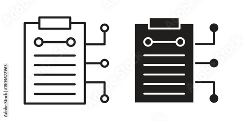 Smart contract icon and symbol. Vector illustration.eps