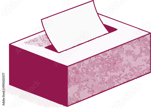 Illustration of Hygienic Paper Tissue Dispenser Box