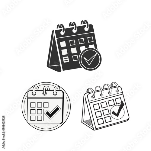 Flat design icon symbolizing a deadline or appointment, featuring a calendar and a clock for effective time organization and planning