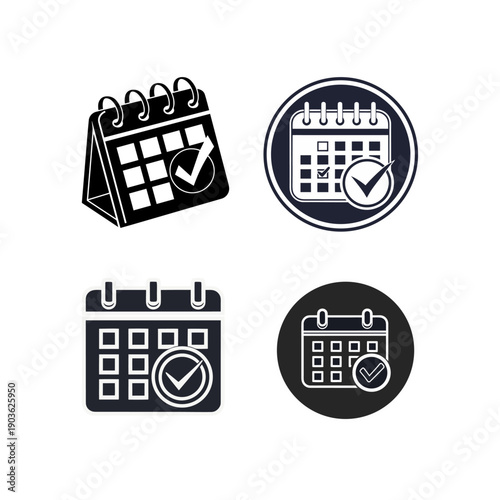 Flat design icon symbolizing a deadline or appointment, featuring a calendar and a clock for effective time organization and planning