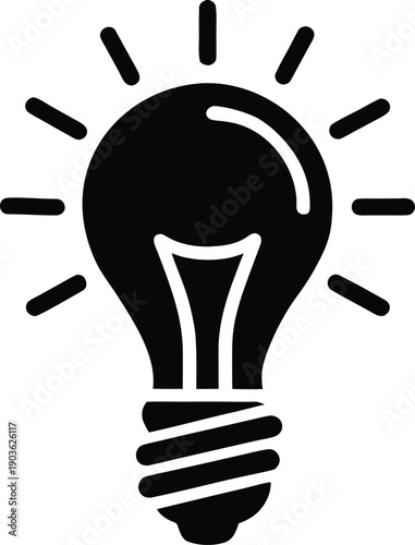Glowing Light bulb Icon