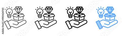 Value Proposition Icon Different Style Outline Collection Set 
