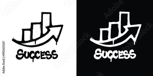 Graffiti success logo vector design