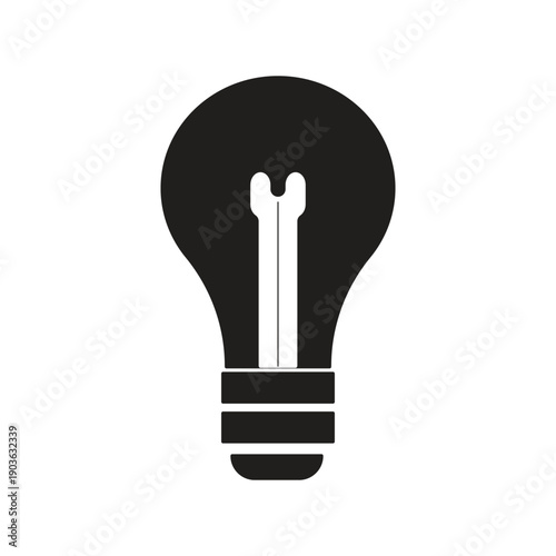 Light Bulb Idea Icon – Minimal Flat Innovation Symbol