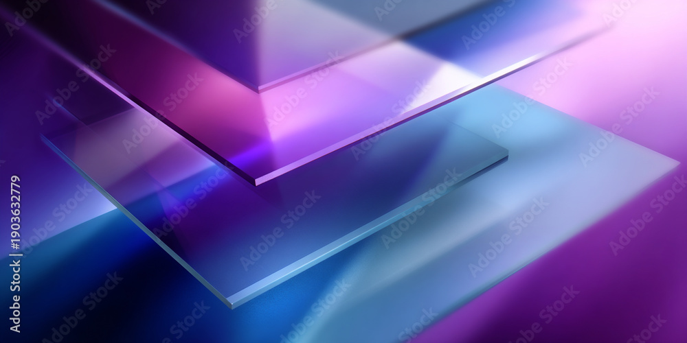 Obraz premium futuristic holographic data interface on dark purple background, floating data hologram screens in purple cyberspace, abstract holographic technology dashboard with glowing data