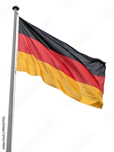 german flag isolated on white