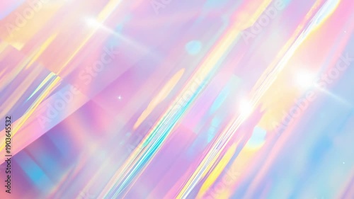 Radiant iridescent light streaks creating an ethereal prism effect