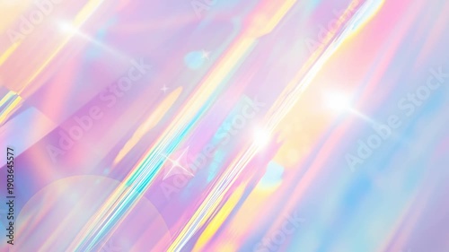 Radiant prism light refractions creating colorful abstract movement