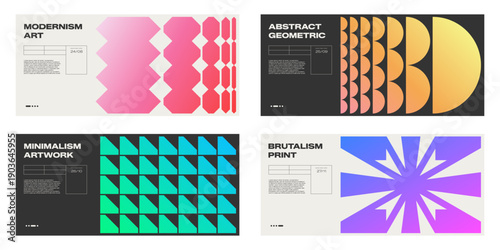 Bold brutalist wave with unique tech curve and flat geometric distortion. Horizontal banner set with y2k rave aesthetic, psychedelic particle rhythm, and retro visual warp composition.