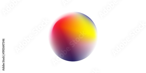 Set color circle gradient noise gradation. Abstract colorful watercolor blur mesh on isolated transparent background. Circle shape png.