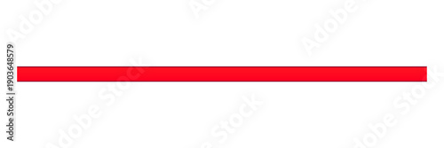 Simple PNG horizontal red line, stripe or bar for modern minimalist design isolated on transparent background