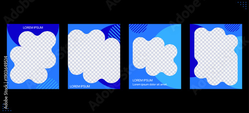 Modern Abstract Geometric Social Media Post Template Collection for Business Marketing and Digital Promotion. Vector template