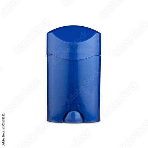 Bilde på lerret Blue deodorant stick with transparent background for product branding