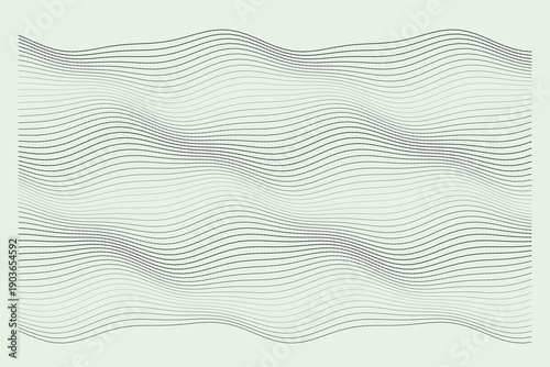 Detailed vintage engraving banknote design featuring elegant wave motifs and ornate flourishes, suitable for financial, security, or historical themes. Woodcut illustration.