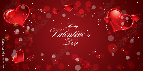 happy valentines day background vector illustration eps, Valentine’s Day Sale Banner with Red Hearts, valentine discount banner, promotional banner, sale banner