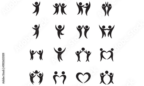 Sports and Fitness Silhouette Vector Set – Dynamic Athlete Figures for Exercise, Competition, and Teamwork Concepts