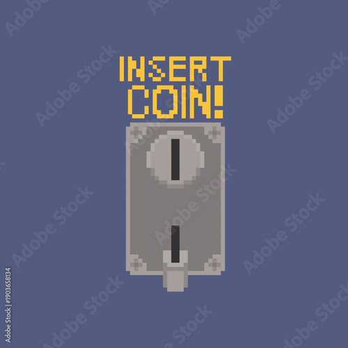 INSERT COIN SYMBOL PIXEL ART