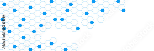 Molecular structure DNA and genetic engineering concept. Modern medical and healthcare with hexagon pattern design. Suitable for medicine and science innovation. Vector