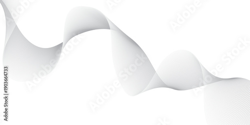 abstract gradient wave Futuristic gray white abstract background. geometric flowing web smoke sound music digital blend curve line texture backgound.