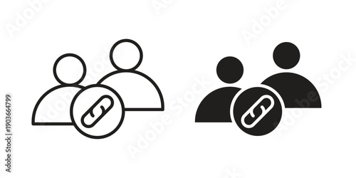 Affiliate link icon vector on trendy design. Outline vector stock illustration.