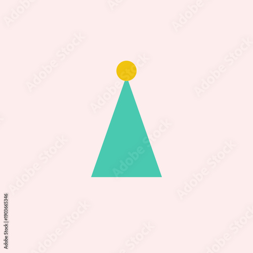 3D vector illustration of a Christmas tree icon designed as a triangular pyramid business concept chart on a white background