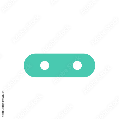 A black plastic audio cassette tape is a digital technology object isolated on a white background as a power tool for sound