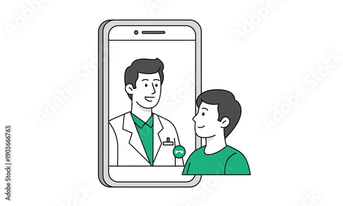 Virtual Medical Consultation with Doctor and Patient on Smartphone for Remote Healthcare Assistance