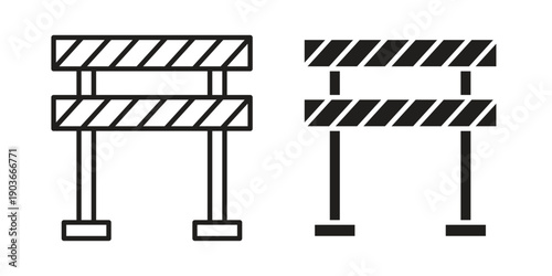 Barrier icon vector on trendy design. Outline vector stock illustration.