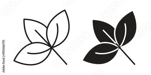 Basil icon vector on trendy design. Outline vector stock illustration.
